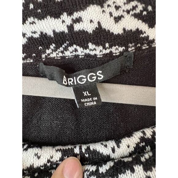 Briggs Womens Black and White Turtleneck Sweater Size XL - Picture 2 of 4